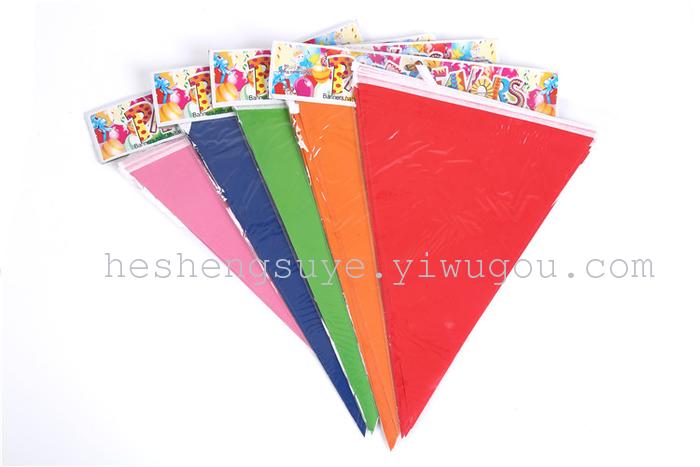 Monochrome triangle flag hanging flag birthday party arrangement supplies