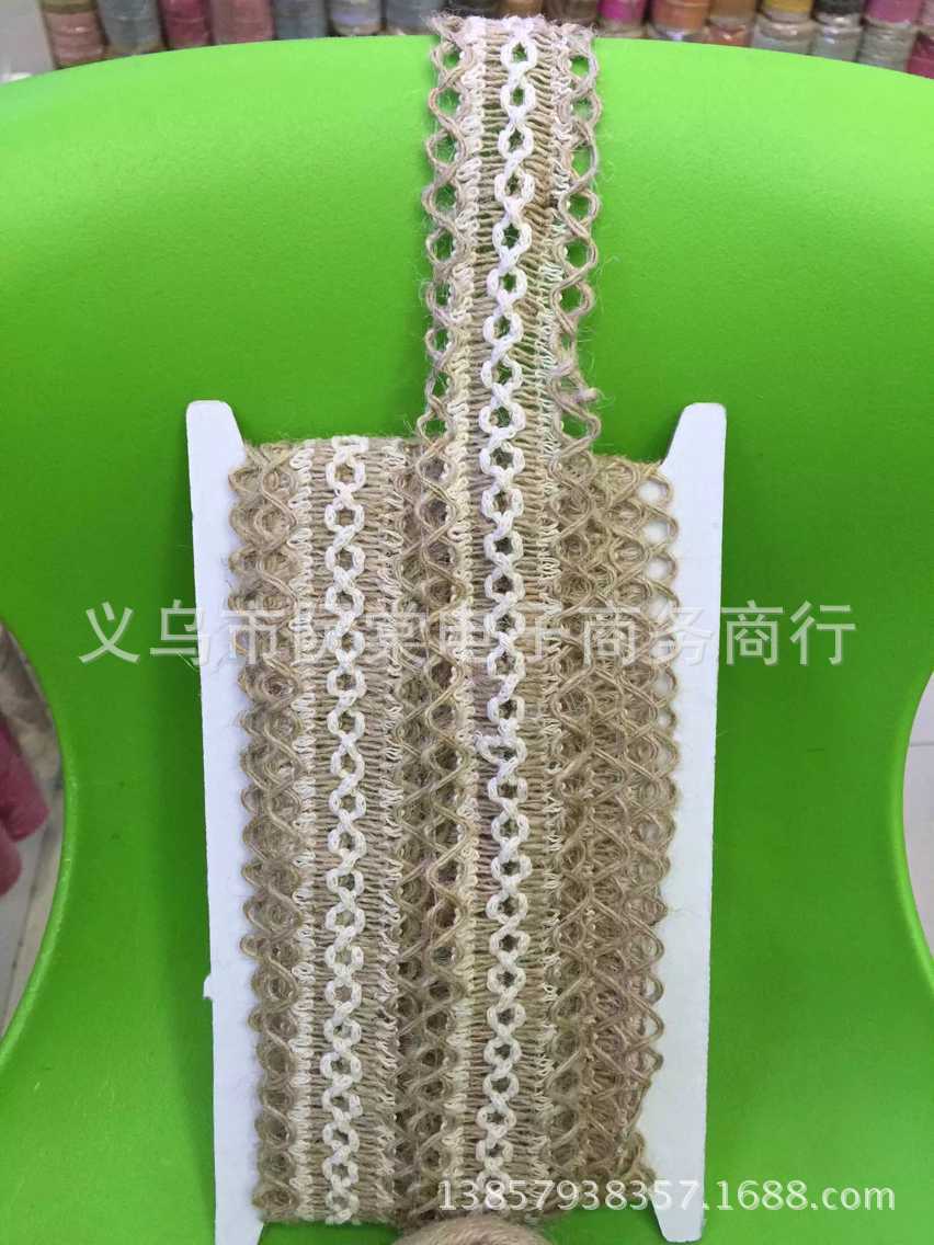 Factory direct sale hemp-rope hemp-weaving with hemp-twist side table flag triangle-flag tableware bag