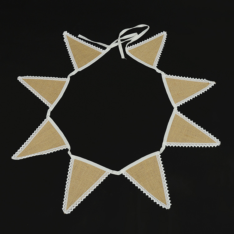 DIY linen decoration triangle-flag party decoration package side -flag Christmas wedding supplies DIY linen decoration triangle-flag party decoration package side -flag Christmas wedding supplies