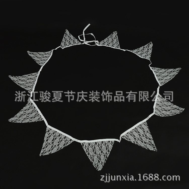 Craft decoration flag Christmas wedding party class all lace triangle flag DIY materials Craft decoration flag Christmas wedding party class all lace triangle flag DIY materials