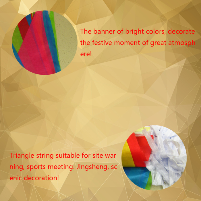 Wholesale large coloured selvedge string flag triangle string flag Wholesale large coloured selvedge string flag triangle string flag