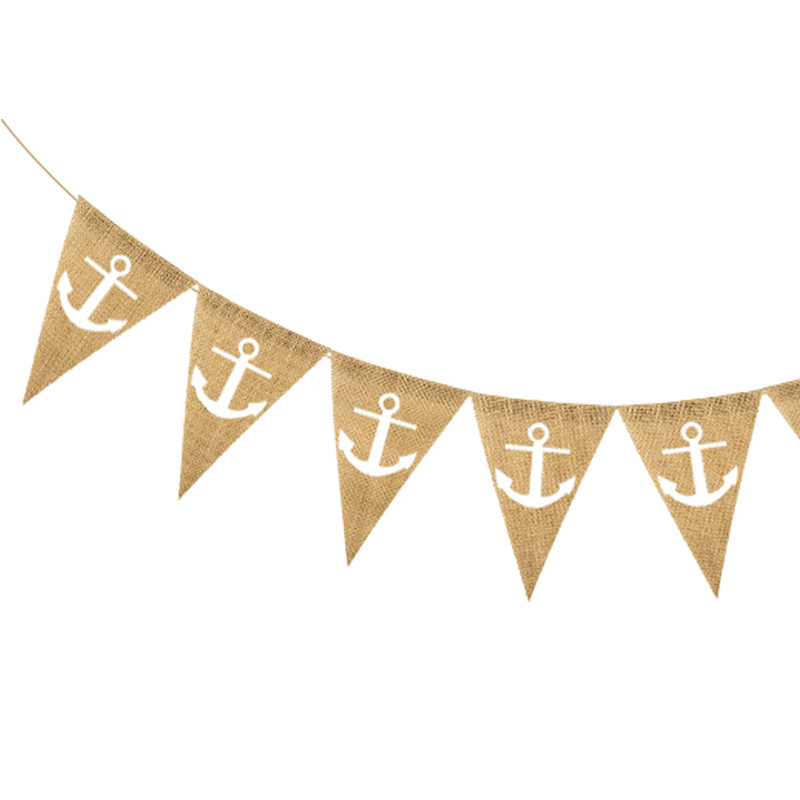 Factory Direct Sales Baby Shower Boys and Girls Party Decoration Garland String Flag Triangle Anchor Mapra Flag Factory Direct Sales Baby Shower Boys and Girls Party Decoration Garland String Flag Triangle Anchor Mapra Flag