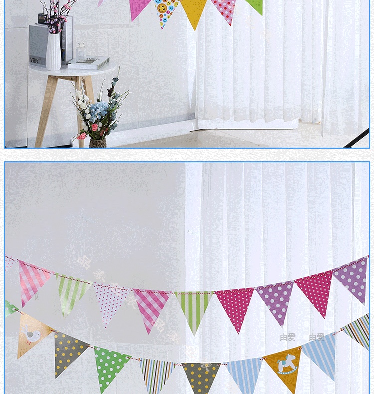 Baby Birthday Party Kindergarten Decoration Banner Latte Art Colorful Triangle Hanging Flag Customizable Baby Birthday Party Kindergarten Decoration Banner Latte Art Colorful Triangle Hanging Flag Customizable