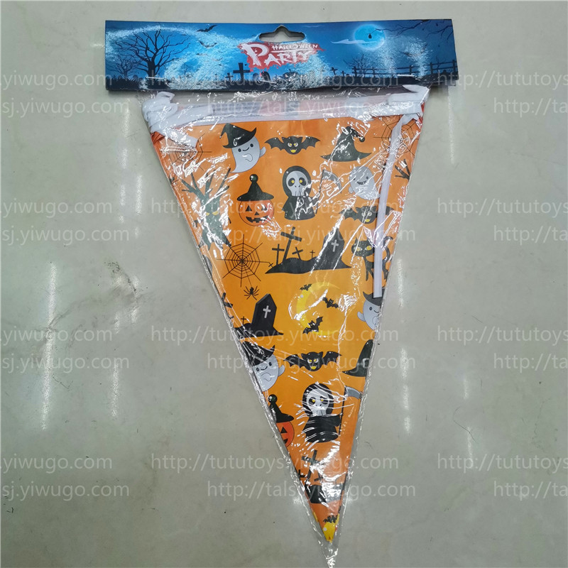 FESTAL bunting Party Flag Environmental Protection Paper Triangle Flag Halloween Christmas Birthday Theme FESTAL bunting Party Flag Environmental Protection Paper Triangle Flag Halloween Christmas Birthday Theme