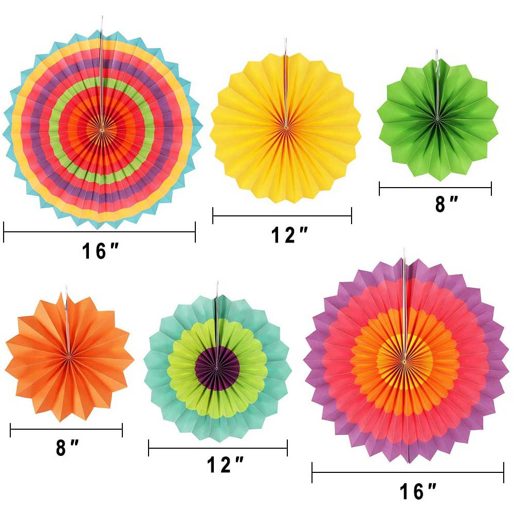Factory Direct Sales Mexican Party Festival Colored Paper Ball Paper Flower Ball Paper Fan Flower Triangle Hanging Flag Birthday Party