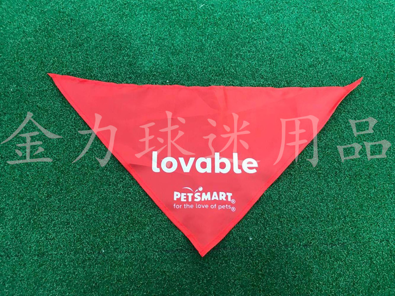 Red triangle scarf pet neck flag flag manufacturers direct sales