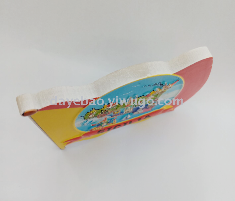 2019 Sicilian flag map triangle beauty resin printing refrigerator stickers