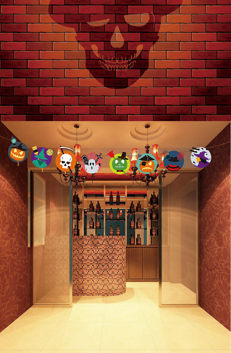 Halloween Triangle Hanging Flag Skull Pumpkin Paper Latte Art Halloween Party Decorations Halloween Hanging Flag Halloween Triangle Hanging Flag Skull Pumpkin Paper Latte Art Halloween Party Decorations Halloween Hanging Flag