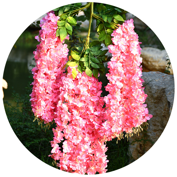 New Encryption Artificial Wisteria Tofu Pudding Wedding Celebration Decoration Arch Props Mall Suspended Ceiling Flower Sea Artificial Flower Wholesale