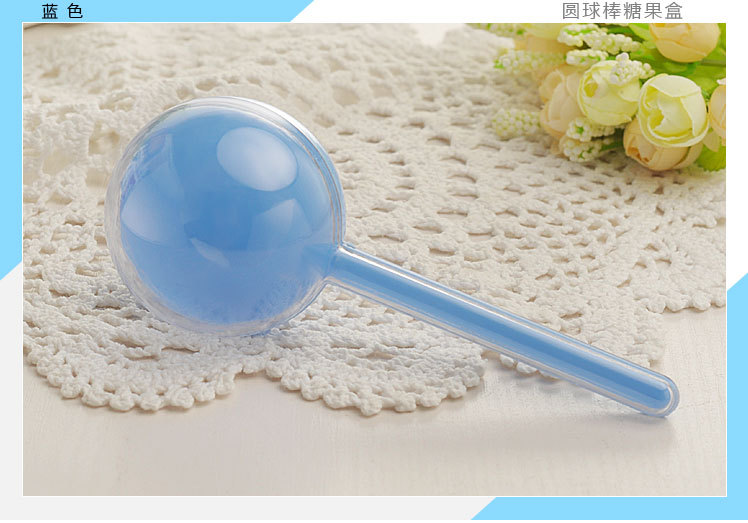 Creative personalized round plastic packaging box transparent food grade material lollipop candy box