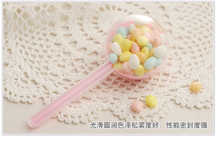 Creative personalized round plastic packaging box transparent food grade material lollipop candy box
