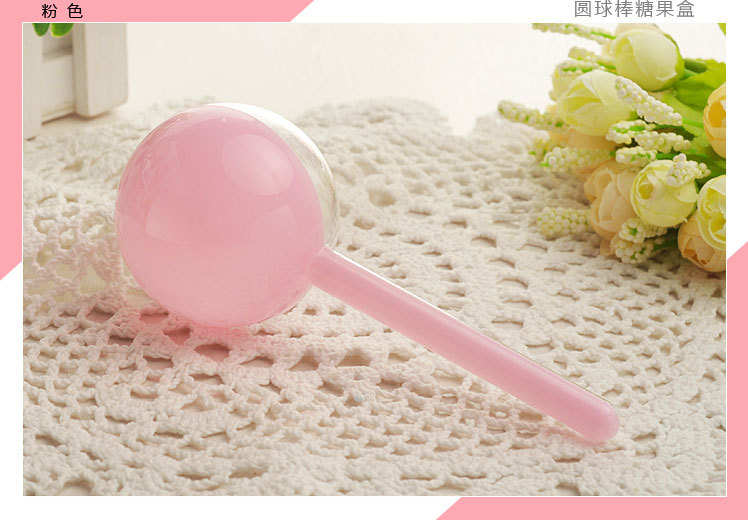Creative personalized round plastic packaging box transparent food grade material lollipop candy box