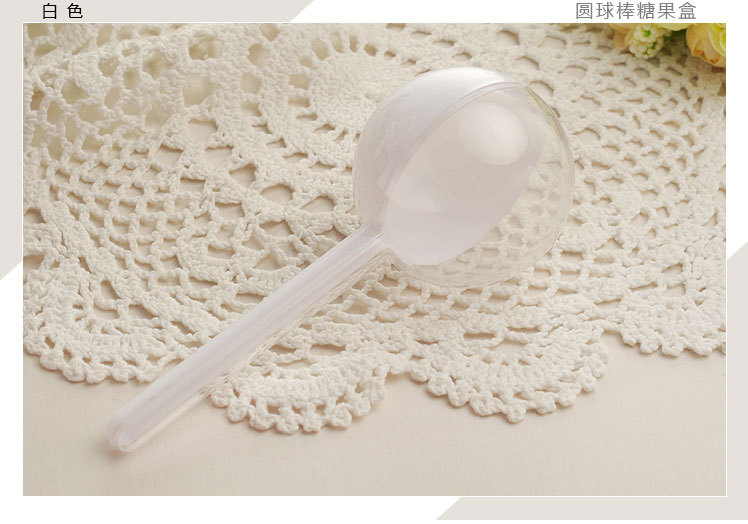 Creative personalized round plastic packaging box transparent food grade material lollipop candy box