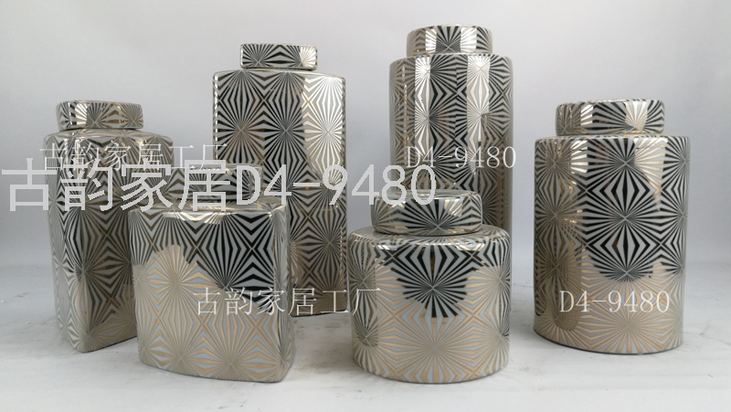 Blue and White Porcelain Vase Factory 9480 Ceramic Crafts Home Decoration Candy Box Decorations