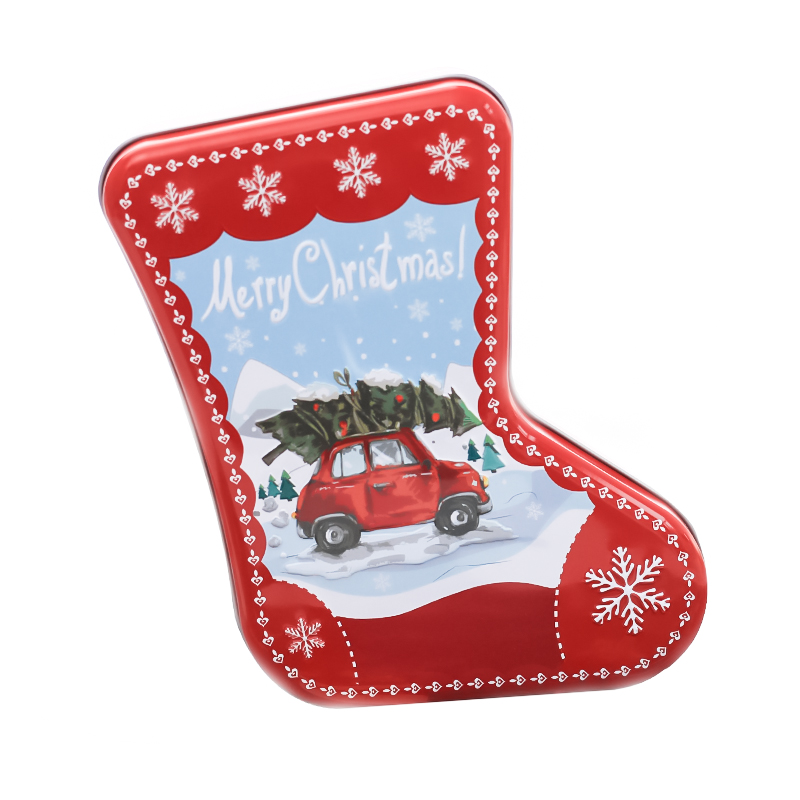 Best-selling new creative individuality christmas Christmas Eve gift pack large tinplate candy box