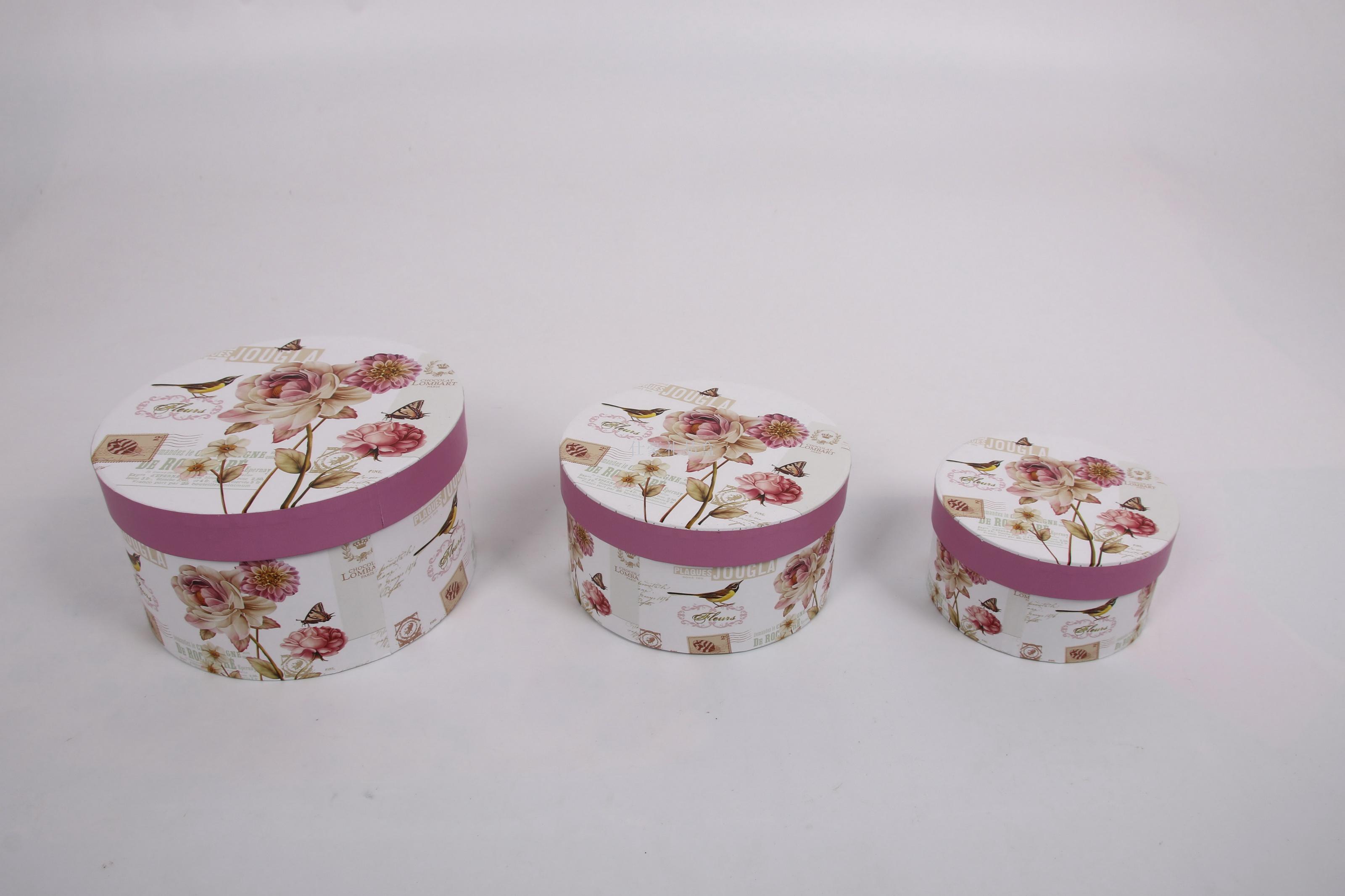 A Round three-piece gift box jewelry box happy candy box A Round three-piece gift box jewelry box happy candy box