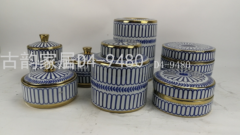 Guyun Factory Store Ceramic Crafts Residence Decorative Flower Vase Blue and White Porcelain Candy Box Decorations Guyun Factory Store Ceramic Crafts Residence Decorative Flower Vase Blue and White Porcelain Candy Box Decorations
