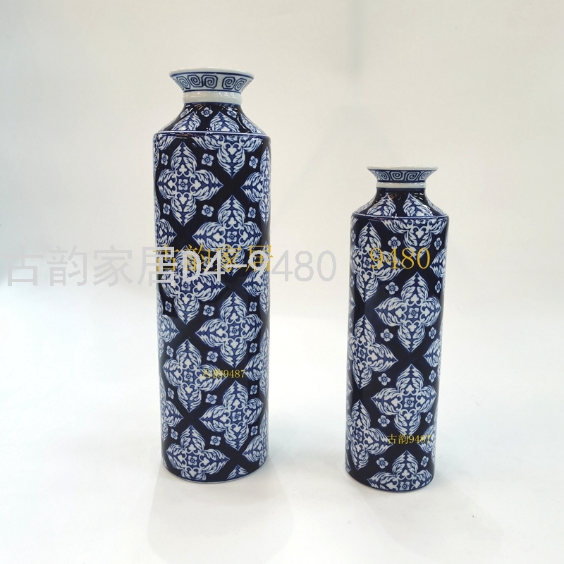 Guyun Factory Store Ceramic Crafts Residence Decorative Flower Vase Blue and White Porcelain Candy Box Decorations Guyun Factory Store Ceramic Crafts Residence Decorative Flower Vase Blue and White Porcelain Candy Box Decorations