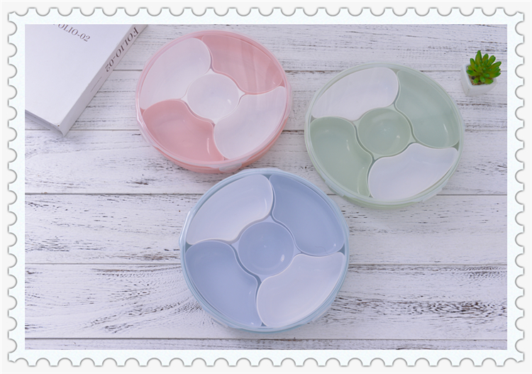 Household Two-Color Living Room Fruit Plate New Year Dried Fruit Tray Candy Box Compartment Snack Dish with Lid Sunflower Seeds Nut Box Seal Household Two-Color Living Room Fruit Plate New Year Dried Fruit Tray Candy Box Compartment Snack Dish with Lid Sunflower Seeds Nut Box Seal