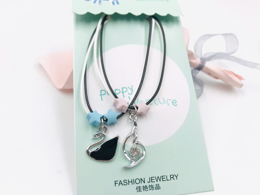 Couple Girlfriends Bracelet Wrist String Leather Bracelet Alloy Pendant Ornaments