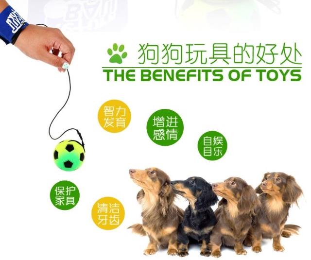 6.3 cm fluorescent rubber wrist elastic ball pet toy player throwing toy balls