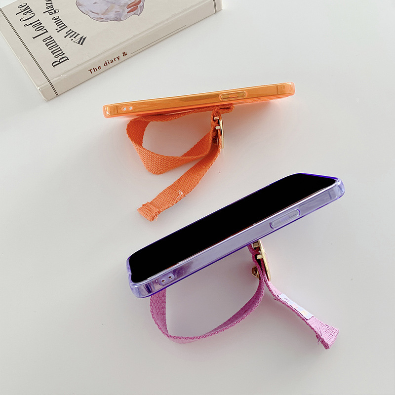 Apple 12 Protective Case Wristband with Loving Heart Phone Case Outdoor Portable Wrist Strap for Iphone11 Phone Case