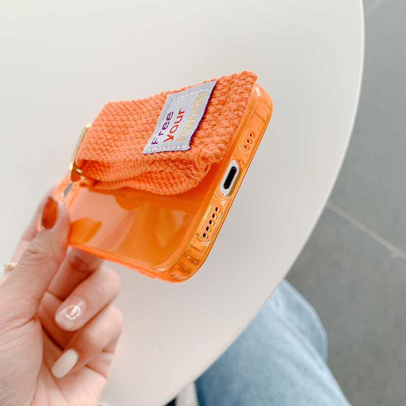 Apple 12 Protective Case Wristband with Loving Heart Phone Case Outdoor Portable Wrist Strap for Iphone11 Phone Case