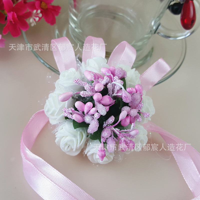Flower Whole Bride and Bridesmaid Sisters Group Foam Wrist Flower Corsage Wedding Supplies Children Dance Handed Flower Flower Whole Bride and Bridesmaid Sisters Group Foam Wrist Flower Corsage Wedding Supplies Children Dance Handed Flower