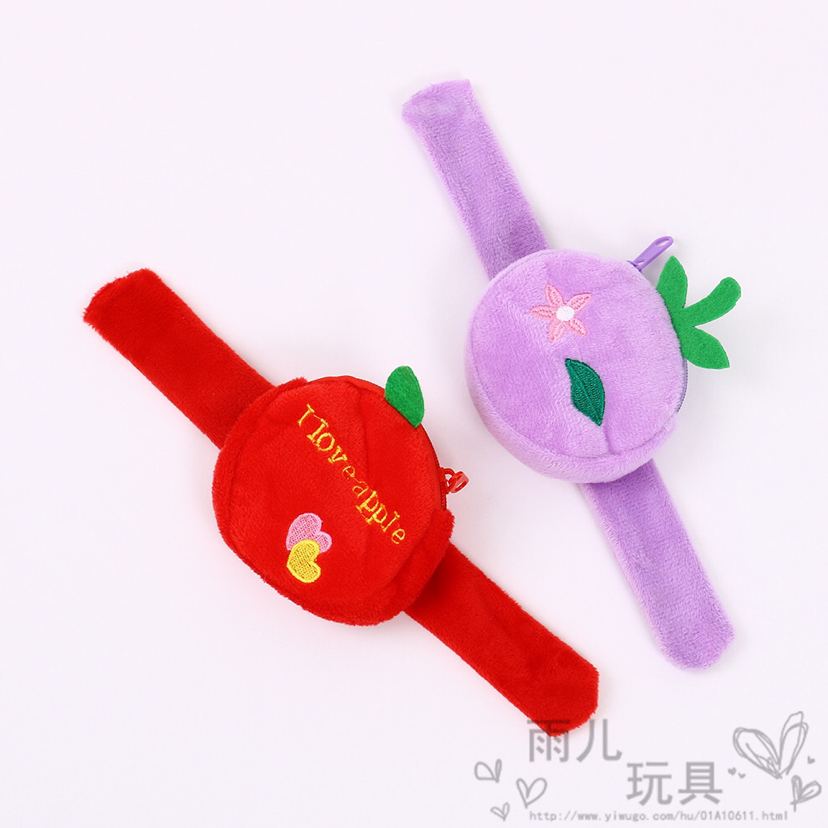Cute Cartoon Fruit Series Plush Coin Purse New Children's Ring Pop Doll Wrist Strap Toy Small Wallet Cute Cartoon Fruit Series Plush Coin Purse New Children's Ring Pop Doll Wrist Strap Toy Small Wallet