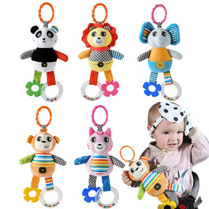 Augleka baby wrist watch chain bell cotton wrist band newborn baby toys