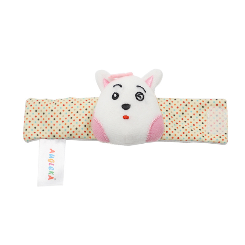 Augleka baby wrist watch chain bell cotton wrist band newborn baby toys
