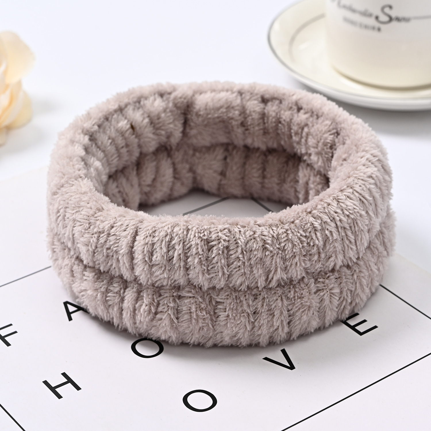 Hundred Hair Bands with Flannel Wrist Headband Accessories Pure Color Hair Ring Sample Customization Processing Semi-Finished Products Hair Band