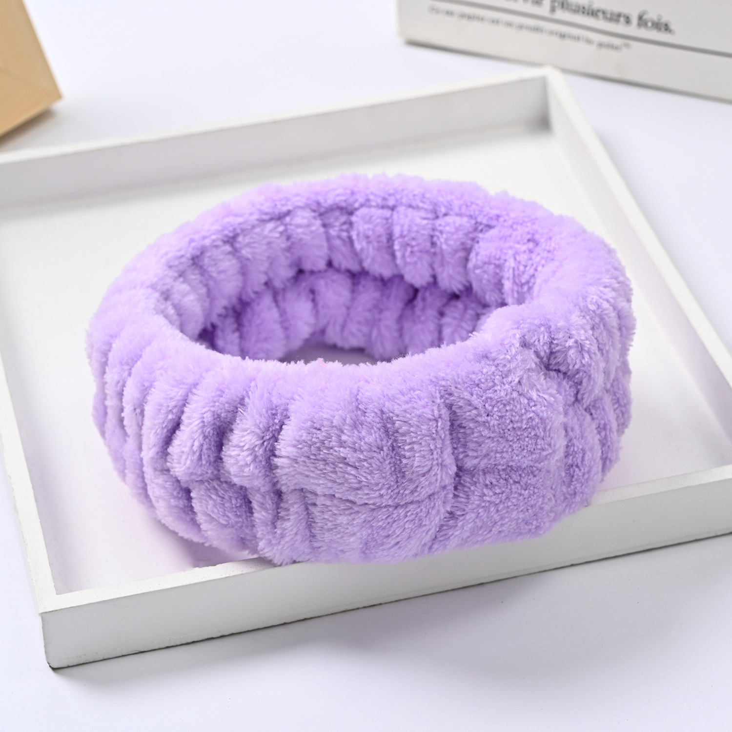 Hundred Hair Bands with Flannel Wrist Headband Accessories Pure Color Hair Ring Sample Customization Processing Semi-Finished Products Hair Band