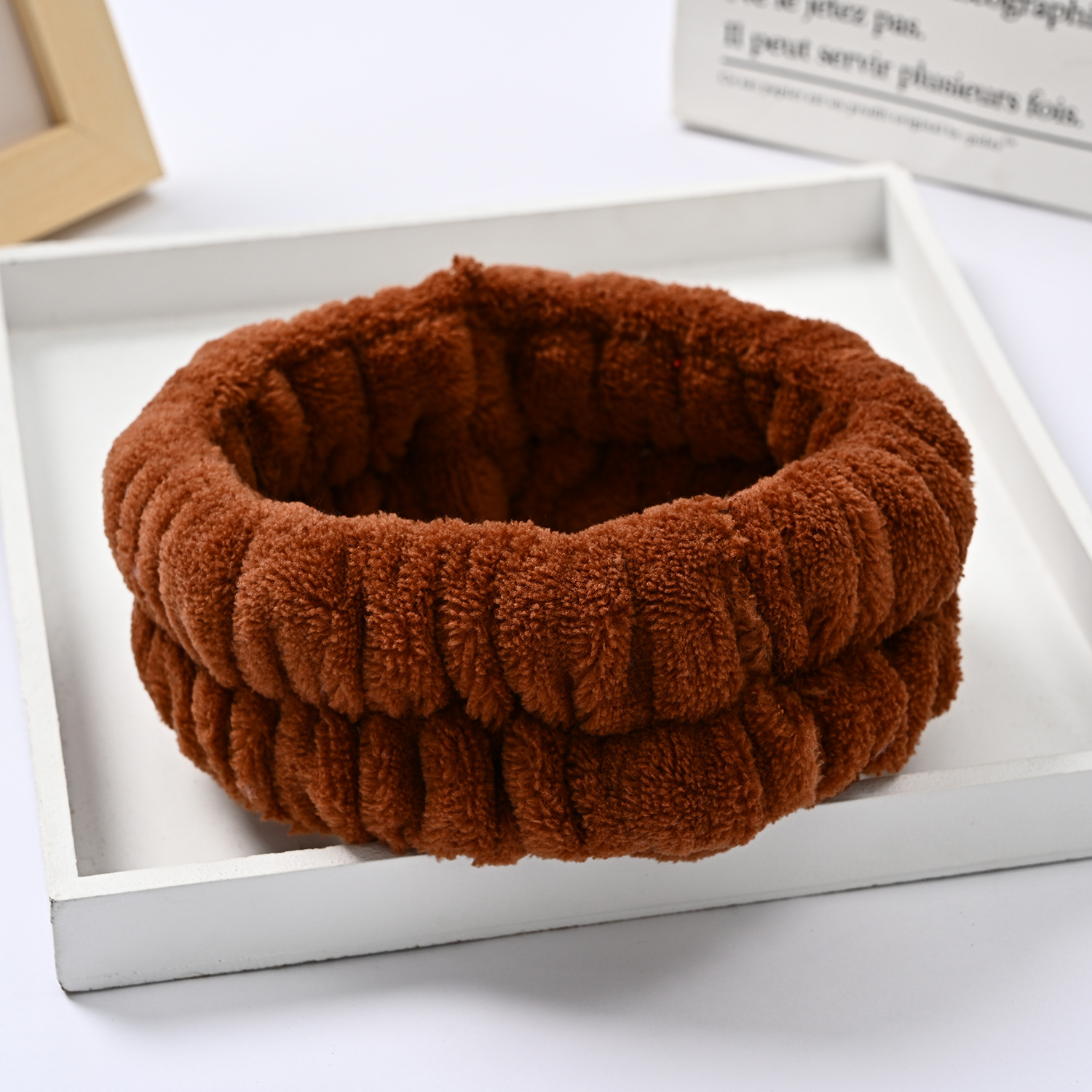 Hundred Hair Bands with Flannel Wrist Headband Accessories Pure Color Hair Ring Sample Customization Processing Semi-Finished Products Hair Band