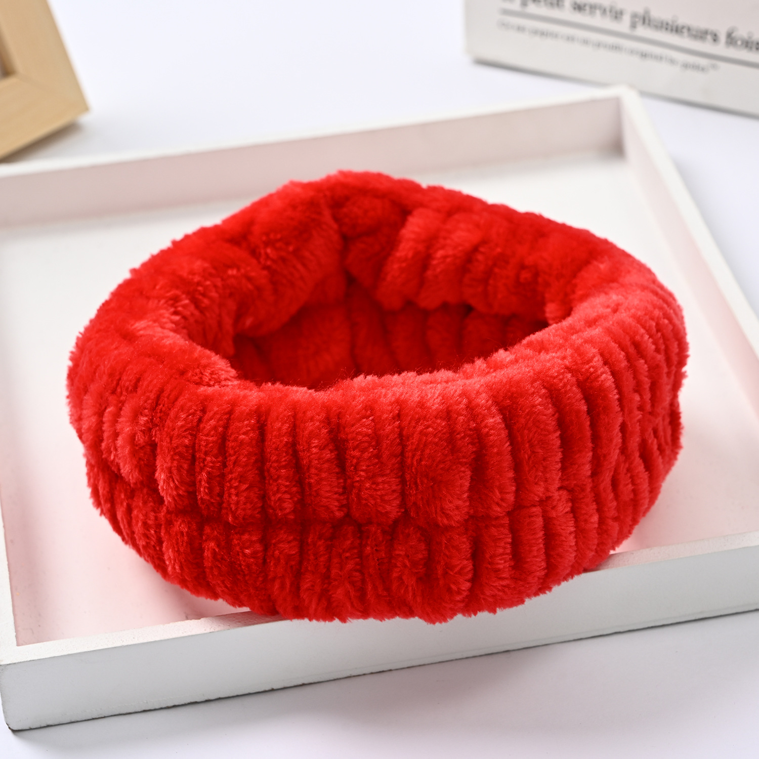 Hundred Hair Bands with Flannel Wrist Headband Accessories Pure Color Hair Ring Sample Customization Processing Semi-Finished Products Hair Band
