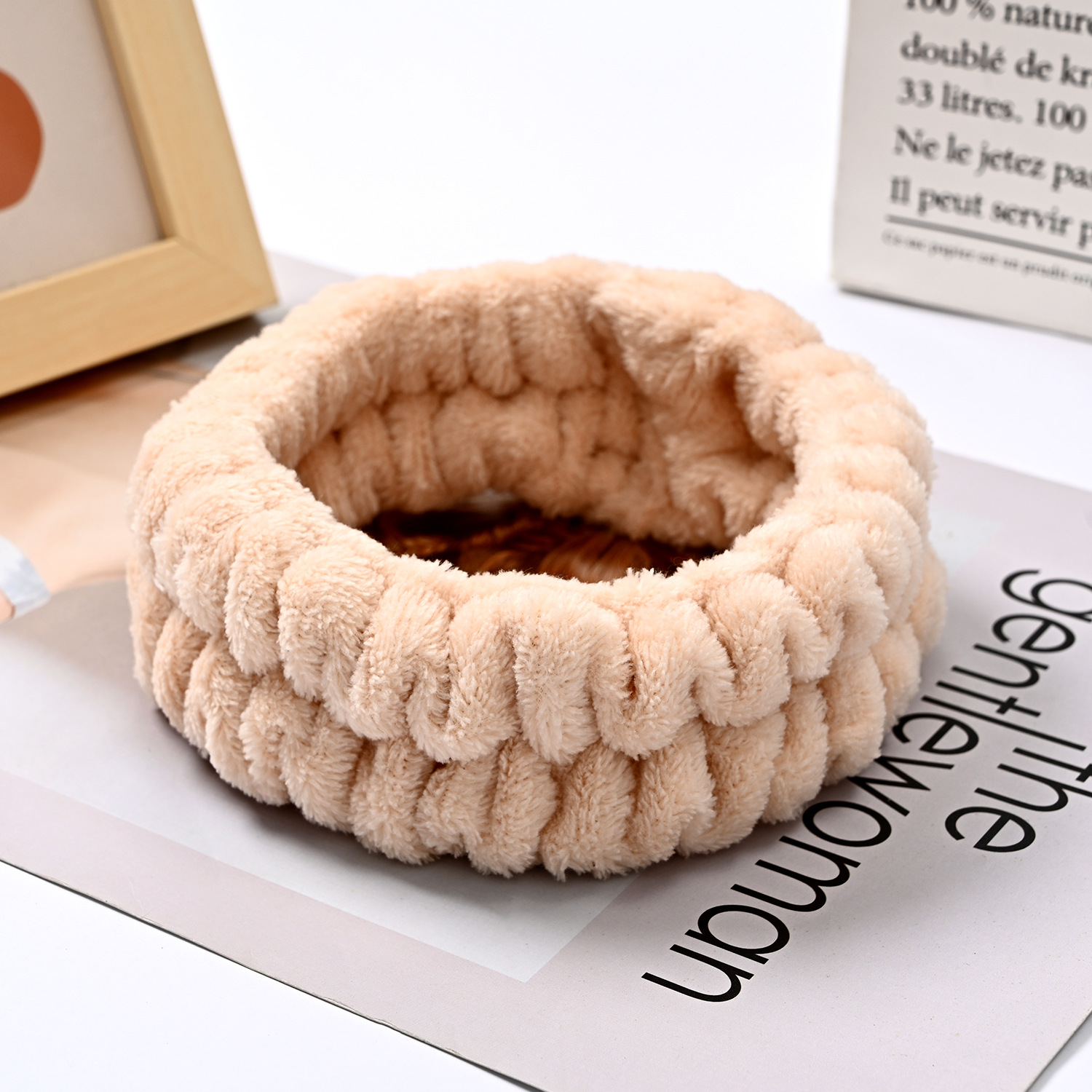 Hundred Hair Bands with Flannel Wrist Headband Accessories Pure Color Hair Ring Sample Customization Processing Semi-Finished Products Hair Band