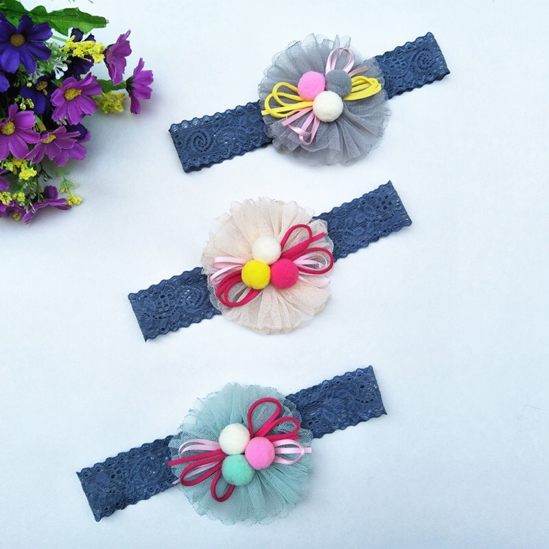 Korean Style New Children&#039;s Hair Accessories Baby Hair Band Lace Cute Flowers Girls Headdress Wholesale