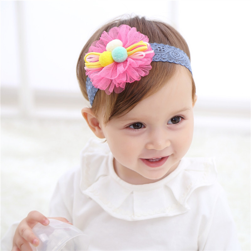Korean Style New Children's Hair Accessories Baby Hair Band Lace Cute Flowers Girls Headdress Wholesale Korean Style New Children's Hair Accessories Baby Hair Band Lace Cute Flowers Girls Headdress Wholesale