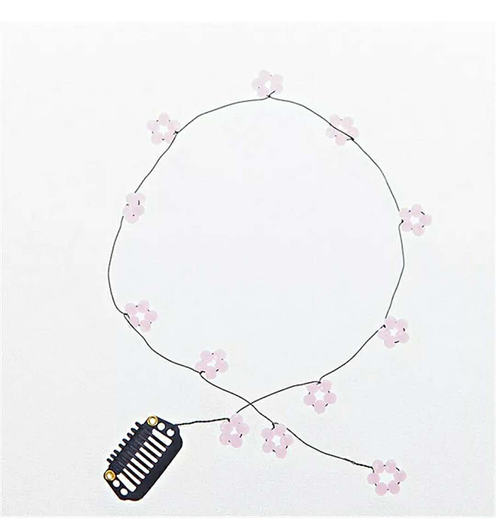 Korean Super Fairy Crystal Flowers Hair Comb Long Hair Decorative Headdress Fresh Invisible Streamer Hair Clips Hair Accessories Spring and Summer