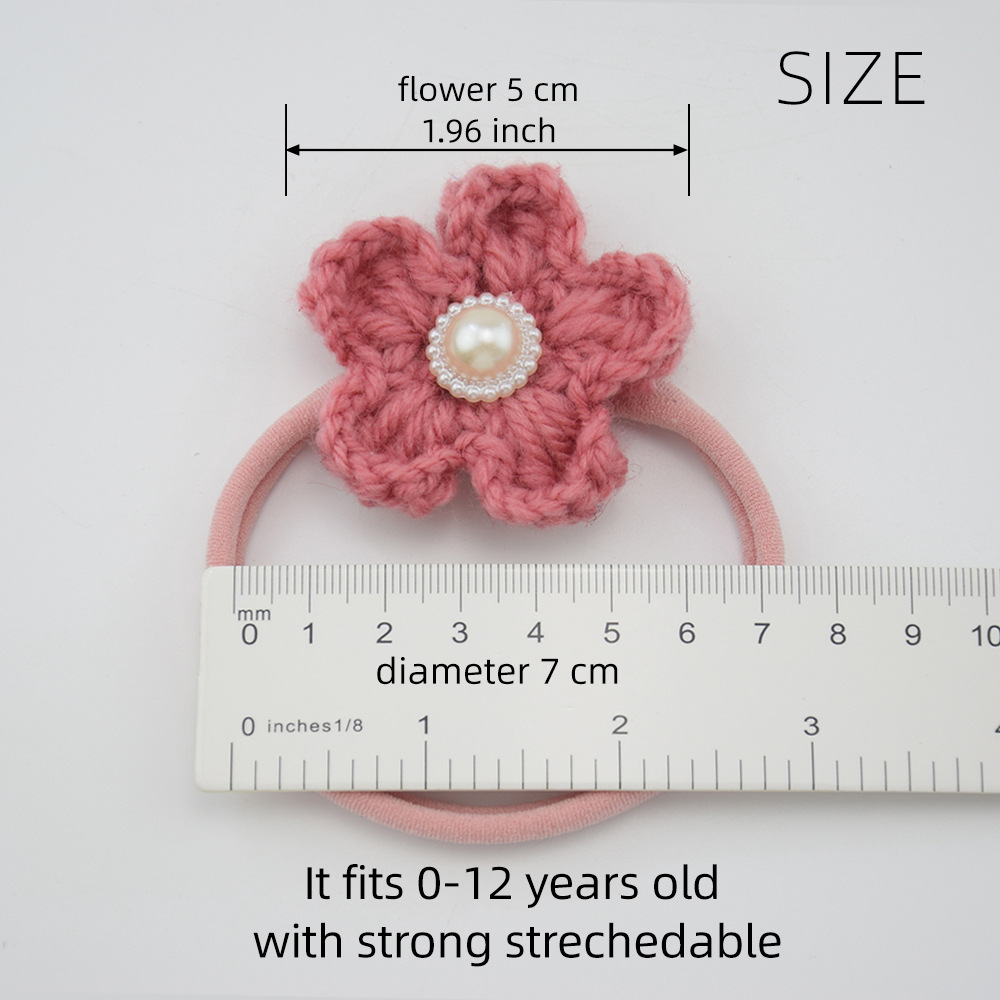 Children's Nylon Hair Band Elastic Soft Headband Wool Flowers Headdress Baby Decorative Headdress Flower Infant Photo Headgear Children's Nylon Hair Band Elastic Soft Headband Wool Flowers Headdress Baby Decorative Headdress Flower Infant Photo Headgear