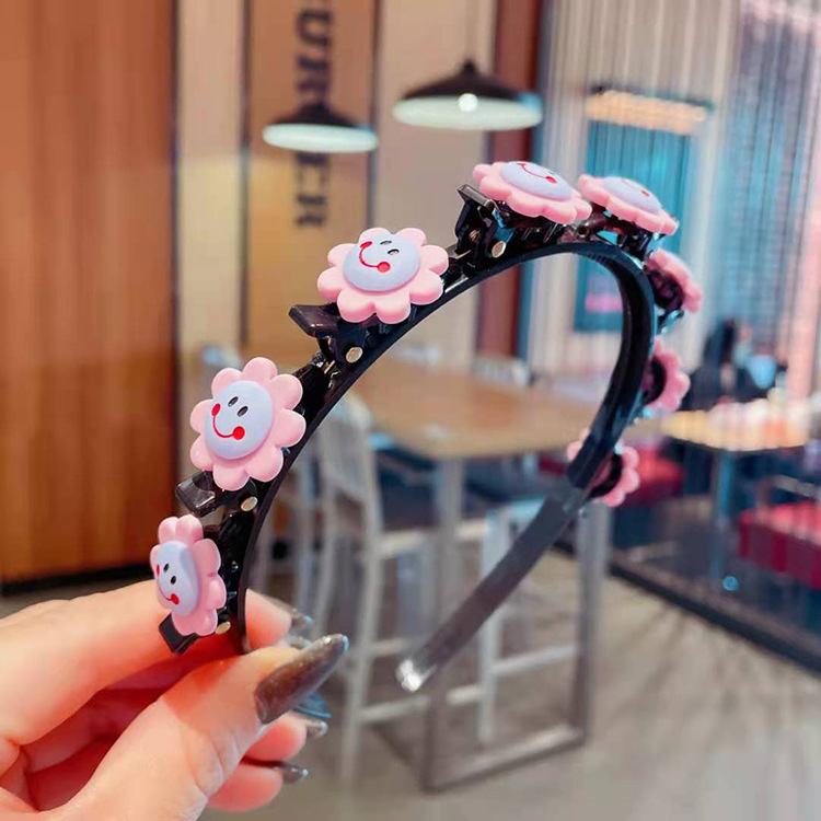 2021 Internet Hot New Broken Hair Lazy Headband Girl Cute Flowers Hairpin Braided Hair Little Clip Hairpin Headdress