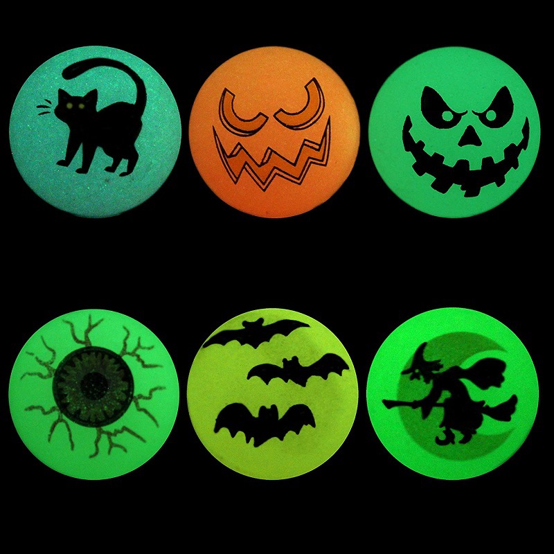 Halloween fun Glow-light bouncy balls rubber bouncy balls Halloween scene decorations party prizes