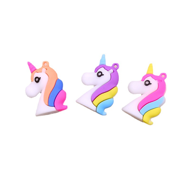 DIY Color Bouncy Unicorn Pony Decorative Headdress Accessories Accessories Keychain Pendant Unicorn Factory Wholesale
