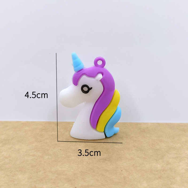 DIY Color Bouncy Unicorn Pony Decorative Headdress Accessories Accessories Keychain Pendant Unicorn Factory Wholesale