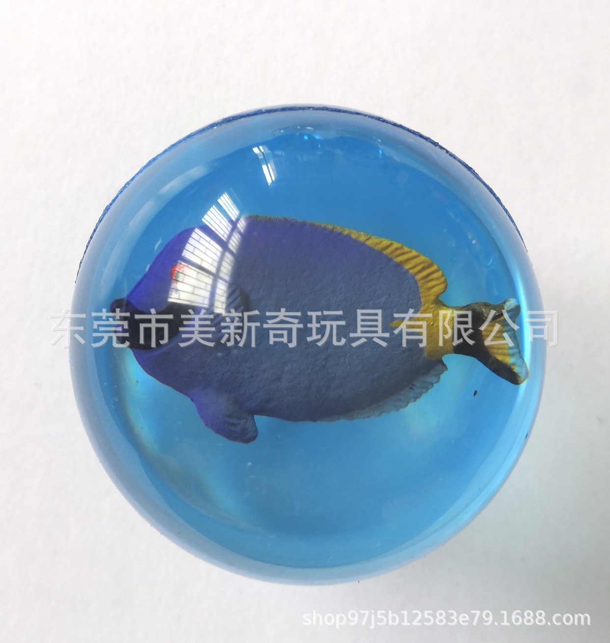 Manufacturer 45 Ocean Fish Doll Ball Environmental Protection Elastic Ball Bouncy Ball Jumping Ball Bouncing Ball Supply