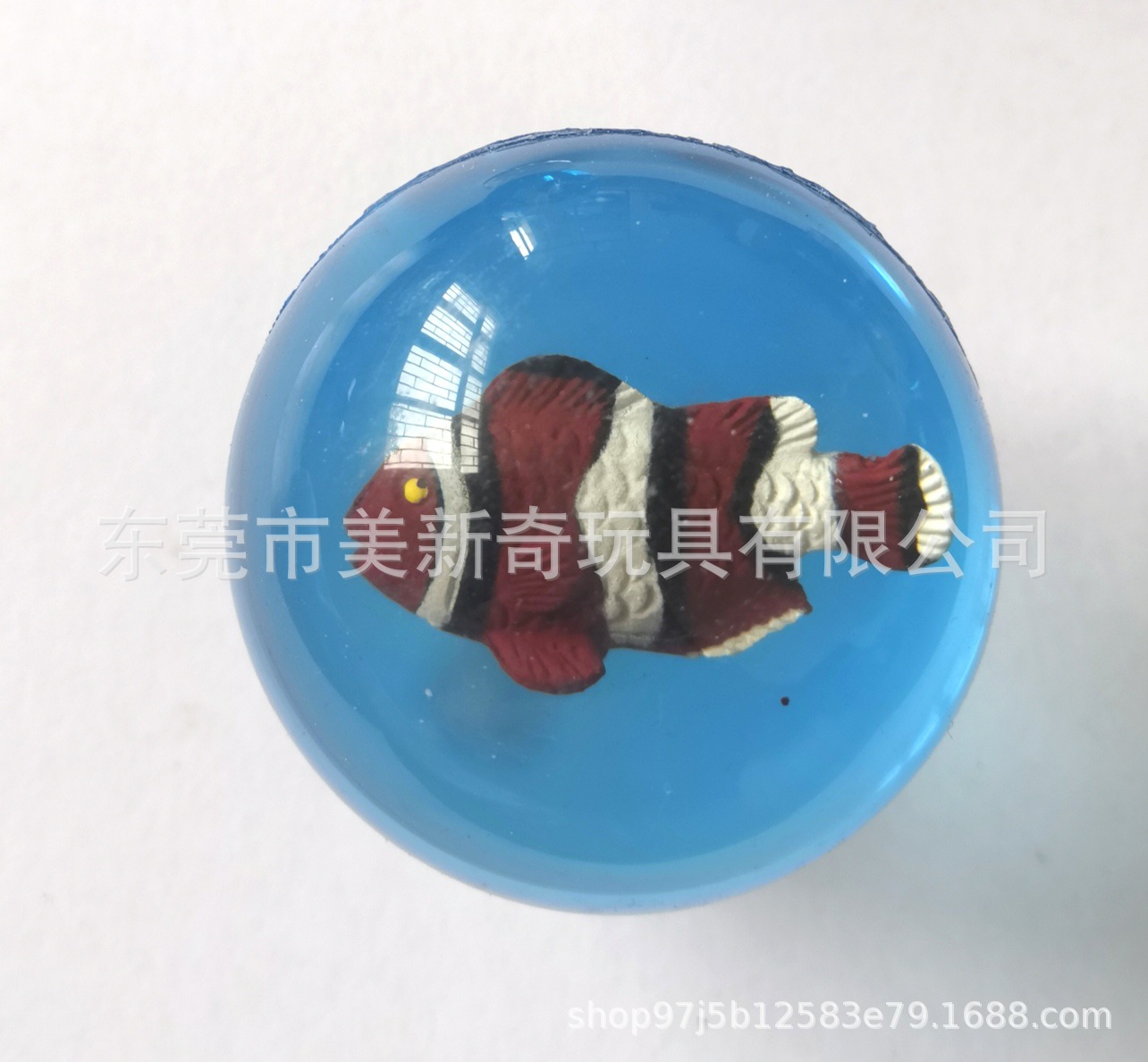 Manufacturer 45 Ocean Fish Doll Ball Environmental Protection Elastic Ball Bouncy Ball Jumping Ball Bouncing Ball Supply