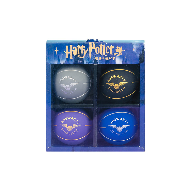 Cartoon Rubber Bouncy Ball Four-Piece Hidden Bottom Map High Elastic Children Student Non-Slip Crack Small Basketball