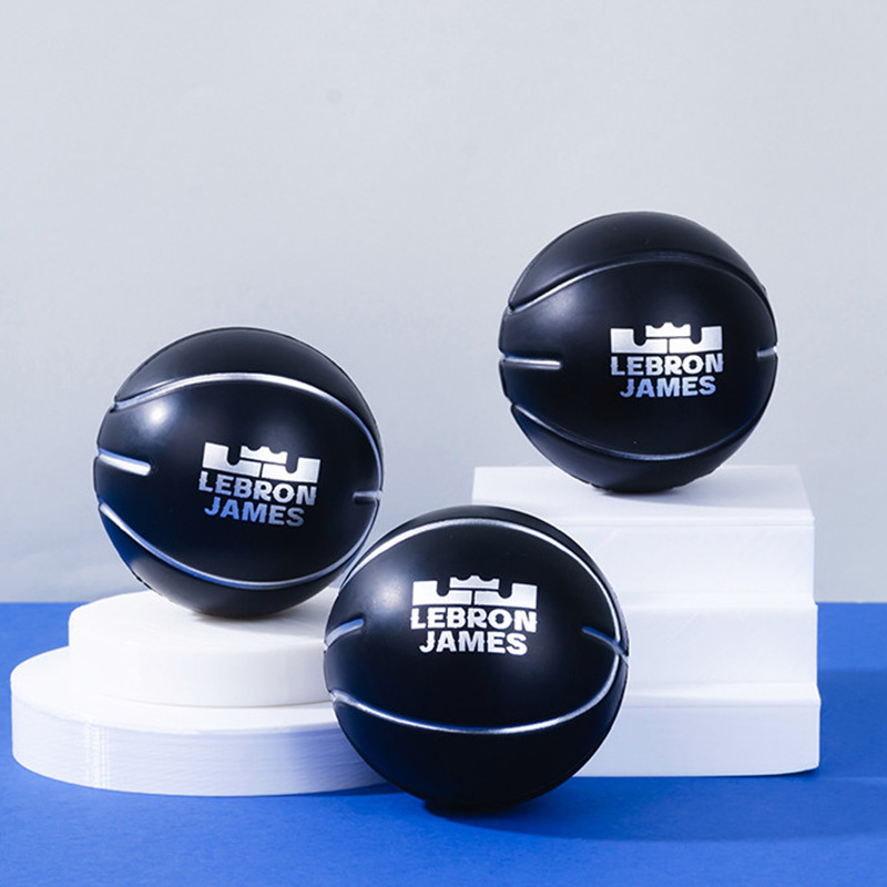 Cartoon Solid Elastic Ball 7.5cm High Elastic Rubber Small Basketball Toy Student Children Playable Bouncy Ball