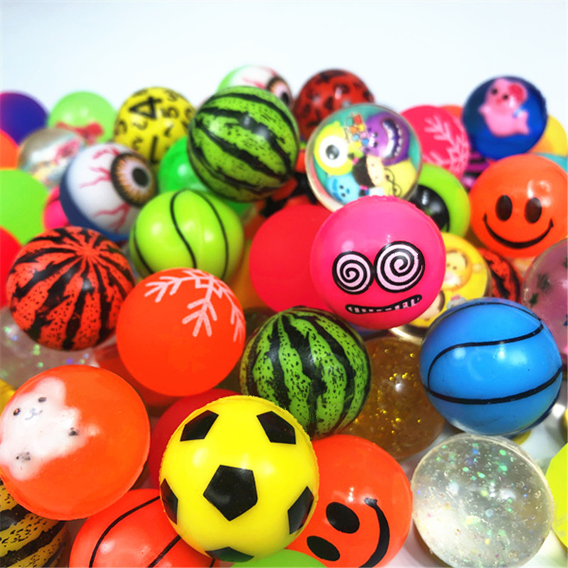 No. 27 Mixed Rubber Bouncy Ball Colorful Fun Park Haidilao Floating Toys 25mm Children Bouncing Ball Wholesale