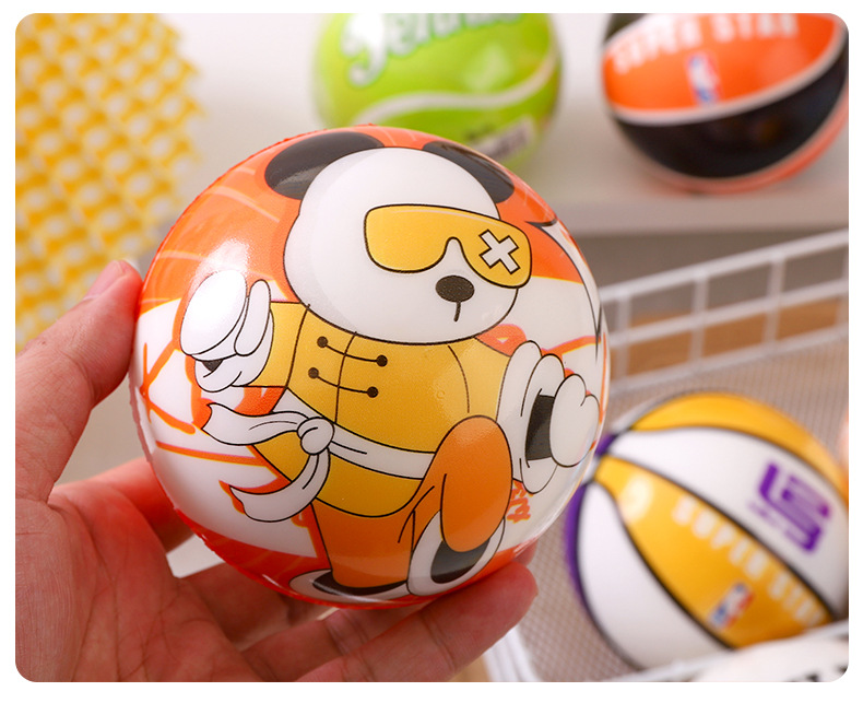 Large Size 10cm Elastic Ball Children Student Slap Small Basketball Cartoon Print Bouncing Ball Children Pu Bouncy Ball Large Size 10cm Elastic Ball Children Student Slap Small Basketball Cartoon Print Bouncing Ball Children Pu Bouncy Ball